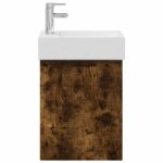 vidaXL Kúpeľňová skrinka s batériou Dymový dub 45,5 x 22,5 x 84 cm – Obrázok 5