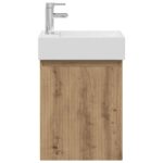 vidaXL Kúpeľňová skrinka s batériou Dub artisan 45,5 x 22,5 x 84 cm – Obrázok 5