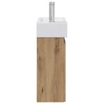 vidaXL Kúpeľňová skrinka s batériou Dub artisan 45,5 x 22,5 x 84 cm – Obrázok 6