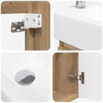 vidaXL Kúpeľňová skrinka s batériou Dub artisan 45,5 x 22,5 x 84 cm – Obrázok 8