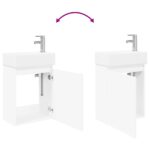 vidaXL Kúpeľňová skrinka s batériou Biela 45,5 x 22,5 x 84 cm – Obrázok 9