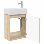 vidaXL Kúpeľňová skrinka s batériou Dub sonoma 45,5 x 22,5 x 84 cm – Obrázok 4
