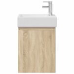 vidaXL Kúpeľňová skrinka s batériou Dub sonoma 45,5 x 22,5 x 84 cm – Obrázok 5