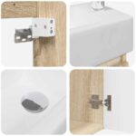 vidaXL Kúpeľňová skrinka s batériou Dub sonoma 45,5 x 22,5 x 84 cm – Obrázok 8