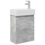 vidaXL Kúpeľňová skrinka s batériou Betónovo sivá 45,5 x 22,5 x 84 cm – Obrázok 2