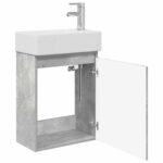 vidaXL Kúpeľňová skrinka s batériou Betónovo sivá 45,5 x 22,5 x 84 cm – Obrázok 4