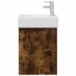vidaXL Kúpeľňová skrinka s batériou Dymový dub 45,5 x 22,5 x 84 cm – Obrázok 5