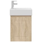 vidaXL Kúpeľňová skrinka s batériou Dub sonoma 45,5 x 22,5 x 84 cm – Obrázok 5