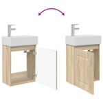 vidaXL Kúpeľňová skrinka s batériou Dub sonoma 45,5 x 22,5 x 84 cm – Obrázok 9