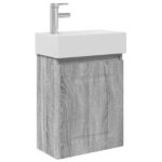 vidaXL Kúpeľňová skrinka s batériou Sivý Sonoma 45,5 x 22,5 x 84 cm – Obrázok 2