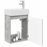vidaXL Kúpeľňová skrinka s batériou Betónovo sivá 45,5 x 22,5 x 84 cm – Obrázok 3