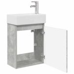 vidaXL Kúpeľňová skrinka s batériou Betónovo sivá 45,5 x 22,5 x 84 cm – Obrázok 4