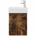 vidaXL Kúpeľňová skrinka s batériou Dymový dub 45,5 x 22,5 x 84 cm – Obrázok 5
