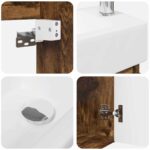 vidaXL Kúpeľňová skrinka s batériou Dymový dub 45,5 x 22,5 x 84 cm – Obrázok 8