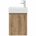 vidaXL Kúpeľňová skrinka s batériou Dub artisan 45,5 x 22,5 x 84 cm – Obrázok 5