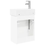 vidaXL Kúpeľňová skrinka s batériou Biela 45,5 x 25,5 x 84 cm – Obrázok 7