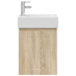 vidaXL Kúpeľňová skrinka s batériou Dub sonoma 45,5 x 25,5 x 84 cm – Obrázok 5