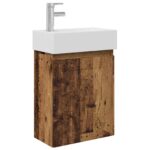 vidaXL Kúpeľňová skrinka s batériou Staré drevo 45,5 x 25,5 x 84 cm – Obrázok 2