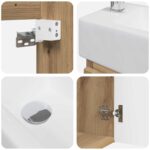 vidaXL Kúpeľňová skrinka s batériou Dub artisan 45,5 x 25,5 x 84 cm – Obrázok 8