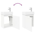 vidaXL Kúpeľňová skrinka s batériou Biela 45,5 x 25,5 x 84 cm – Obrázok 9