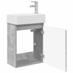 vidaXL Kúpeľňová skrinka s batériou Betónovo sivá 45,5 x 25,5 x 84 cm – Obrázok 4