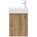 vidaXL Kúpeľňová skrinka s batériou Dub artisan 45,5 x 25,5 x 84 cm – Obrázok 5