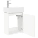 vidaXL Kúpeľňová skrinka s batériou Biela 45,5 x 22,5 x 84 cm – Obrázok 4