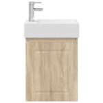 vidaXL Kúpeľňová skrinka s batériou Dub sonoma 45,5 x 22,5 x 84 cm – Obrázok 5