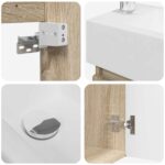 vidaXL Kúpeľňová skrinka s batériou Dub sonoma 45,5 x 22,5 x 84 cm – Obrázok 8