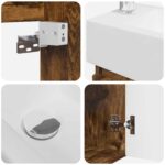 vidaXL Kúpeľňová skrinka s batériou Dymový dub 45,5 x 22,5 x 84 cm – Obrázok 8