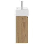 vidaXL Kúpeľňová skrinka s batériou Dub artisan 45,5 x 22,5 x 84 cm – Obrázok 6