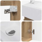 vidaXL Kúpeľňová skrinka s batériou Dub artisan 45,5 x 22,5 x 84 cm – Obrázok 8