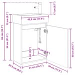 vidaXL Kúpeľňová skrinka s batériou Biela 45,5 x 22,5 x 84 cm – Obrázok 10