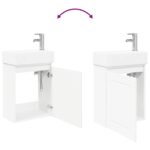 vidaXL Kúpeľňová skrinka s batériou Biela 45,5 x 22,5 x 84 cm – Obrázok 9