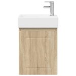 vidaXL Kúpeľňová skrinka s batériou Dub sonoma 45,5 x 22,5 x 84 cm – Obrázok 5