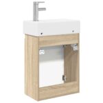 vidaXL Kúpeľňová skrinka s batériou Dub sonoma 45,5 x 22,5 x 84 cm – Obrázok 7