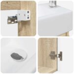 vidaXL Kúpeľňová skrinka s batériou Dub sonoma 45,5 x 22,5 x 84 cm – Obrázok 8