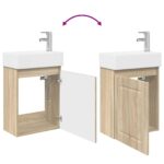 vidaXL Kúpeľňová skrinka s batériou Dub sonoma 45,5 x 22,5 x 84 cm – Obrázok 9