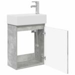 vidaXL Kúpeľňová skrinka s batériou Betónovo sivá 45,5 x 22,5 x 84 cm – Obrázok 4