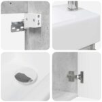 vidaXL Kúpeľňová skrinka s batériou Betónovo sivá 45,5 x 22,5 x 84 cm – Obrázok 8