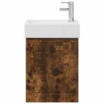 vidaXL Kúpeľňová skrinka s batériou Dymový dub 45,5 x 22,5 x 84 cm – Obrázok 5