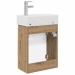 vidaXL Kúpeľňová skrinka s batériou Dub artisan 45,5 x 22,5 x 84 cm – Obrázok 7