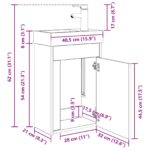 vidaXL Kúpeľňová skrinka s batériou Biela 40,5 x 22,5 x 62 cm – Obrázok 10