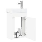 vidaXL Kúpeľňová skrinka s batériou Biela 40,5 x 22,5 x 62 cm – Obrázok 3