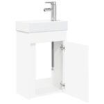 vidaXL Kúpeľňová skrinka s batériou Biela 40,5 x 22,5 x 62 cm – Obrázok 4