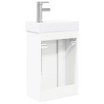vidaXL Kúpeľňová skrinka s batériou Biela 40,5 x 22,5 x 62 cm – Obrázok 7