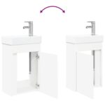 vidaXL Kúpeľňová skrinka s batériou Biela 40,5 x 22,5 x 62 cm – Obrázok 9