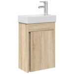 vidaXL Kúpeľňová skrinka s batériou Dub sonoma 40,5 x 22,5 x 62 cm – Obrázok 2