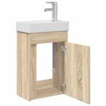 vidaXL Kúpeľňová skrinka s batériou Dub sonoma 40,5 x 22,5 x 62 cm – Obrázok 4