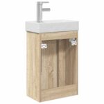 vidaXL Kúpeľňová skrinka s batériou Dub sonoma 40,5 x 22,5 x 62 cm – Obrázok 7